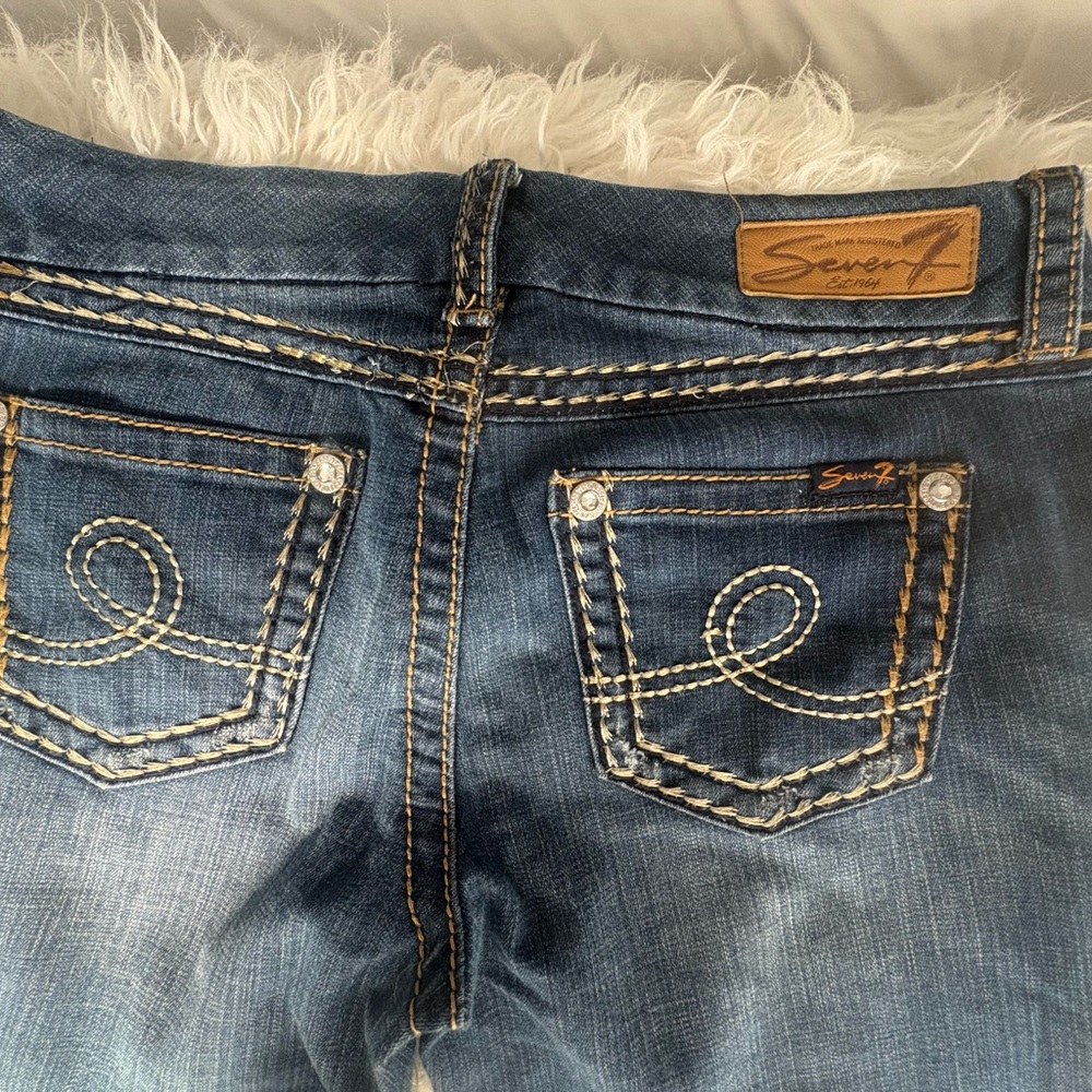 Seven7 Men's Dark Blue Slim Straight Jeans